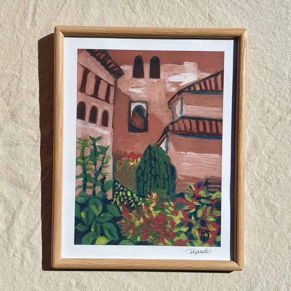 Framed 11x14” Framed Fine Art Print | Salvia Garden Signed Artwork